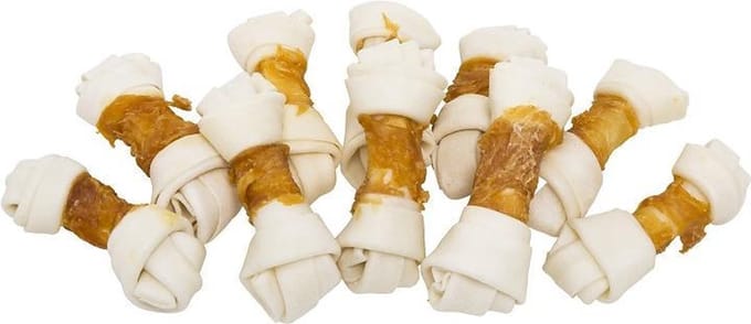 Kluifjes met kip- klein-geknoopt-10 stuks-hondensnacks-Animal King