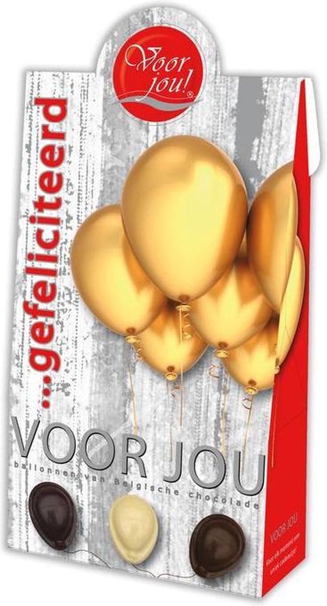 Voor Jou Cadeau doos young ballonnen gefeliciteerd 100 gram