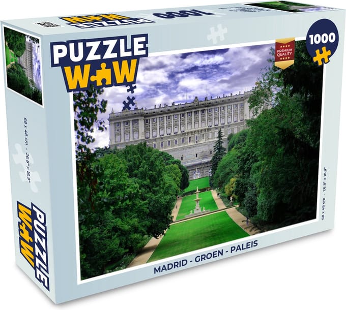 Puzzel Madrid - Groen - Paleis - Legpuzzel - Puzzel 1000 stukjes volwassenen