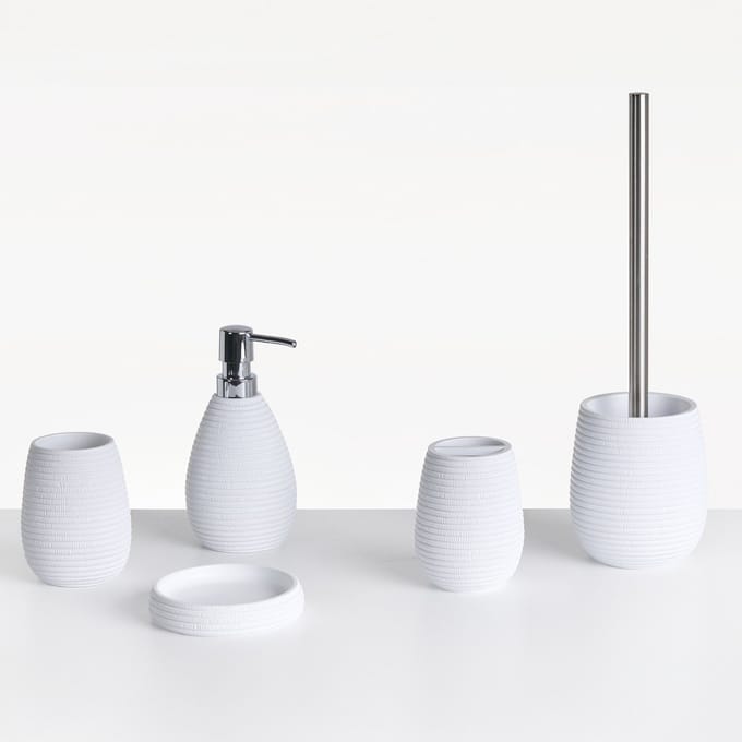 QUILA - Badkameraccessoireset - Wit - Polyresin