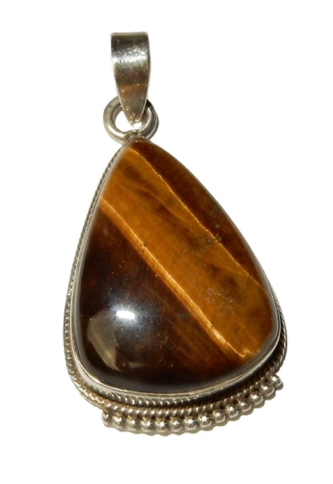 Zilveren Hanger Tijgeroog