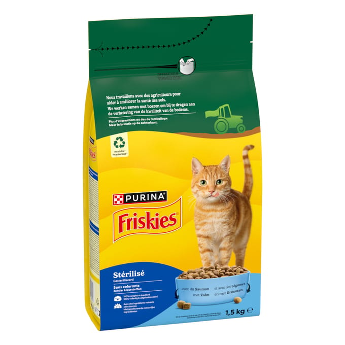 PURINA Friskies Sterilized Kat met zalm, tonijn en groenten - 1,5 kg