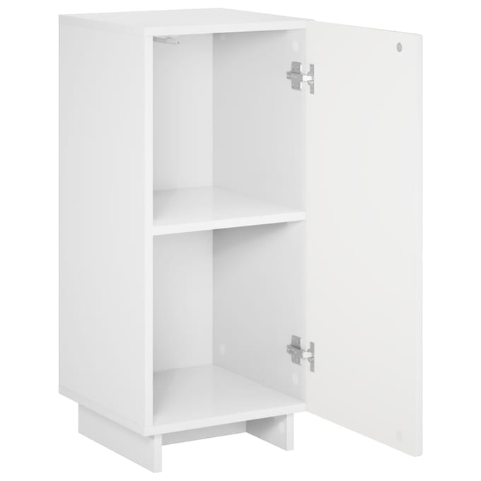 vidaXL - Dressoir - Hoogglans - Wit - 33,5 - x - 34,5 - x - 75 - cm - Bewerkt - hout