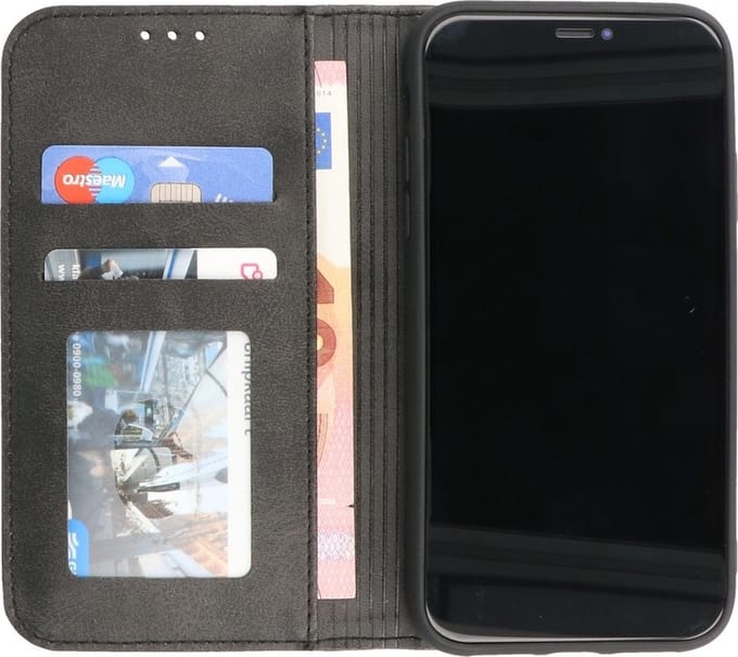 Magnetisch Folio Book Case - Hoesje Geschikt voor Samsung Galaxy S22 Plus Zwar