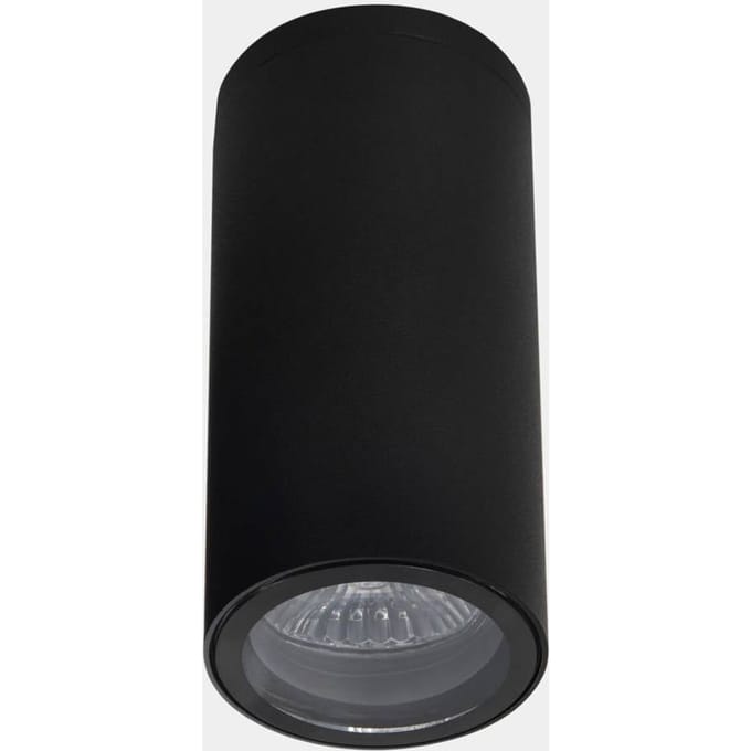 LEDS-C4 Eko buiten plafondlamp, zwart, Ø 6 cm, aluminium