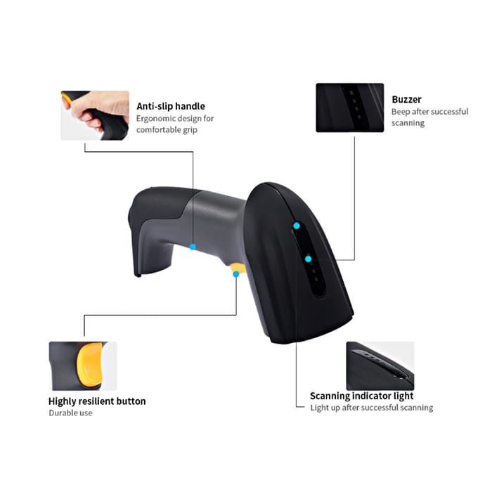 1D/2D/QR Code Lezer Scannen USB Bedrade Barcodescanner