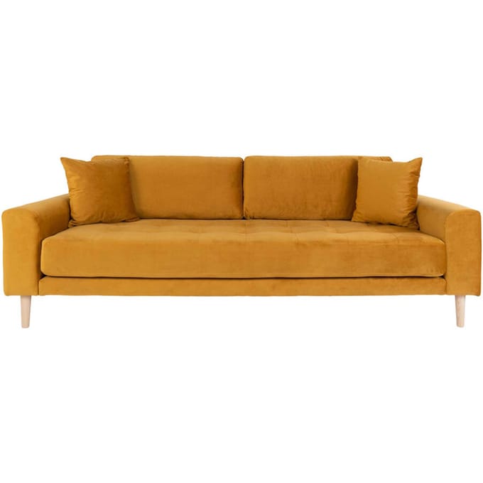 House Collection Velvet 3-zitsbank Milo Mosterdgeel