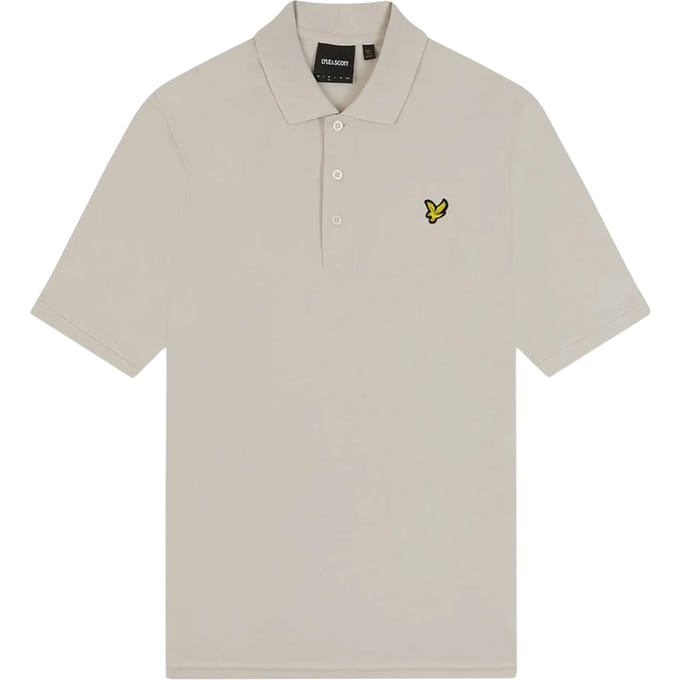Lyle and Scott Polo Plain Ecru - Maat M - Heren
