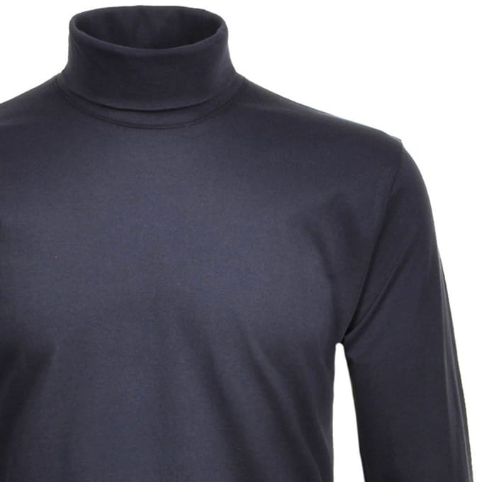 Ragman Long Sleeve Uni Col T-Shirt Single Jersey Marine / male