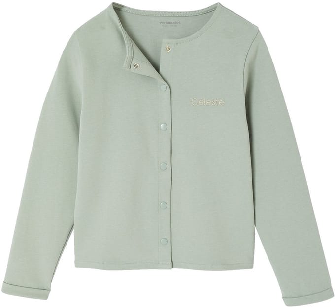 Vertbaudet Set - 2 delig - jurk - cardigan - bloemen - katoen