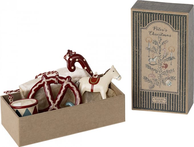 Metalen Ornamenten Peter's Christmas set 4-delig
