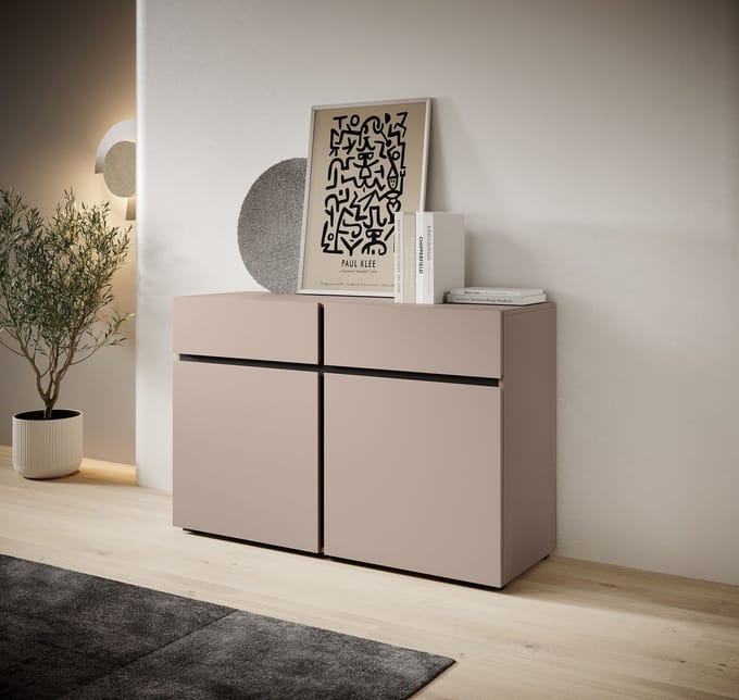 Meubella - Dressoir Cainan - Beige - 119 cm