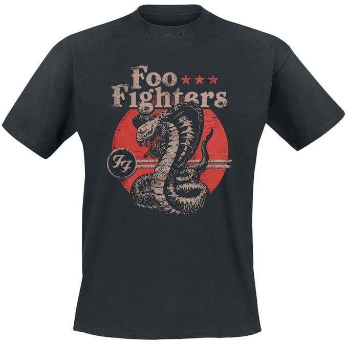 Foo Fighters T-shirt - Snake - S tot XXL - voor Mannen - zwart