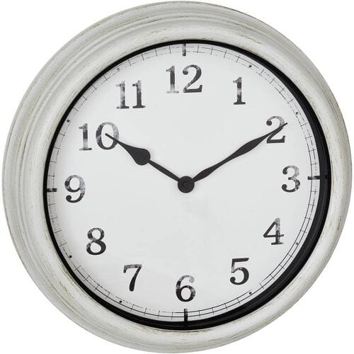 TFA Dostmann 60.3067.02 Outdoorhorloge Kwarts 38 cm x 63 mm Wit Spatwaterdicht, Groot display