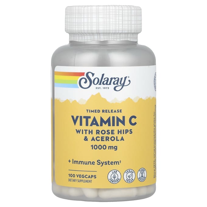 Western Vitamine C met Rozenbottel en Acerola, 1.000 mg, 100 Vegetarische Capsules