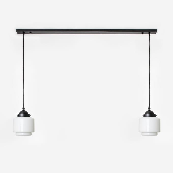 2 x Getrapte Cilinder Small lampen aan plafondbalk Moonlight - Art Deco Trade