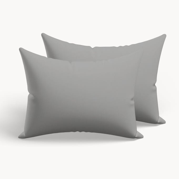 HappyBed Kussenslopen Grey 40x80 cm - Kussensloop set 2 stuks - 100% Microvezel - Ultieme slaapcomfort