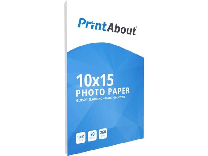 PrintAbout huismerk Fotopapier Glossy 10 x 15 260 gr (50 vel) geschikt voor PrintAbout