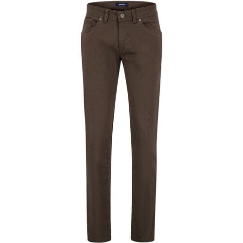 Gardeur Broek Sandro Fine Texture Comfort Stretch Bruin / male