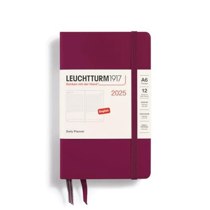 Pocket A6 Dagkalender 2025 - 12-Maanden Planner en Notitieboek