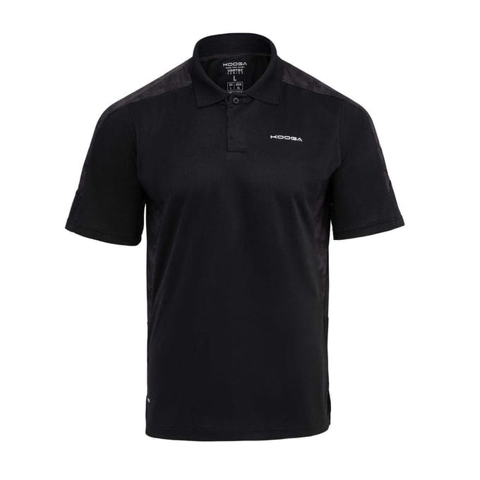 KooGa Heren Vortec Rugby Poloshirt (Zwart)