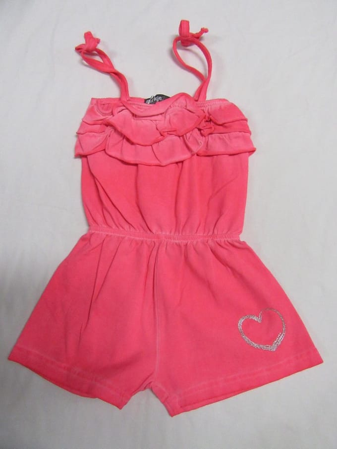 Dirkje - Jumpsuit - Kort - Fel rose  - 6 jaar 116