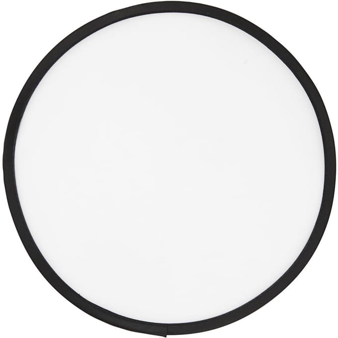 Vliegende schijf - Speelgoed schijf - Buiten spelen - Vouwbaar en versierbaar - 25 cm diameter - Wit