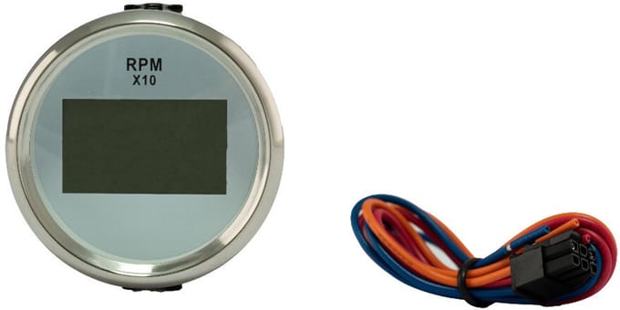 Hollex Digitale Toeren/urenteller Wit/RVS 9-32V