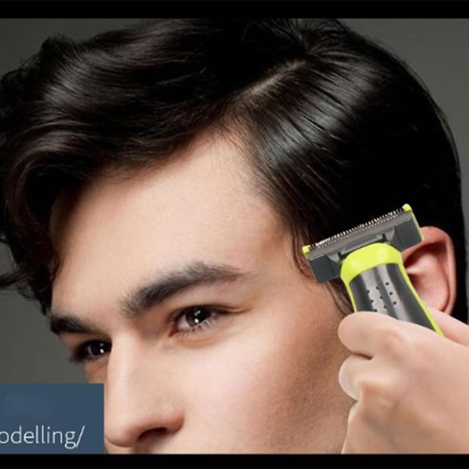 Elektrische Baardtrimmer USB Opladen Laag Geluidsniveau Dubbelzijdige Tanden Wasbaar Mannen Baardtrimmer black