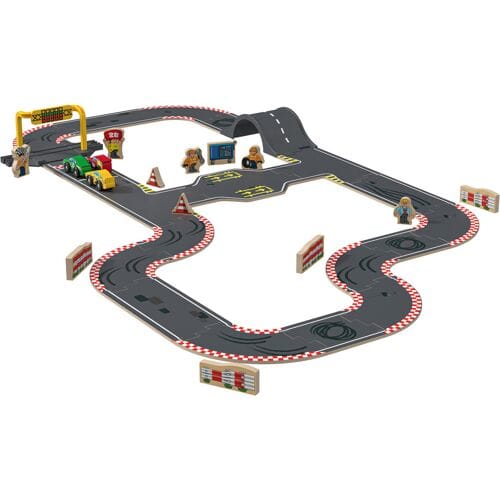 PLAYTIVE Houten stratenset of racebaan