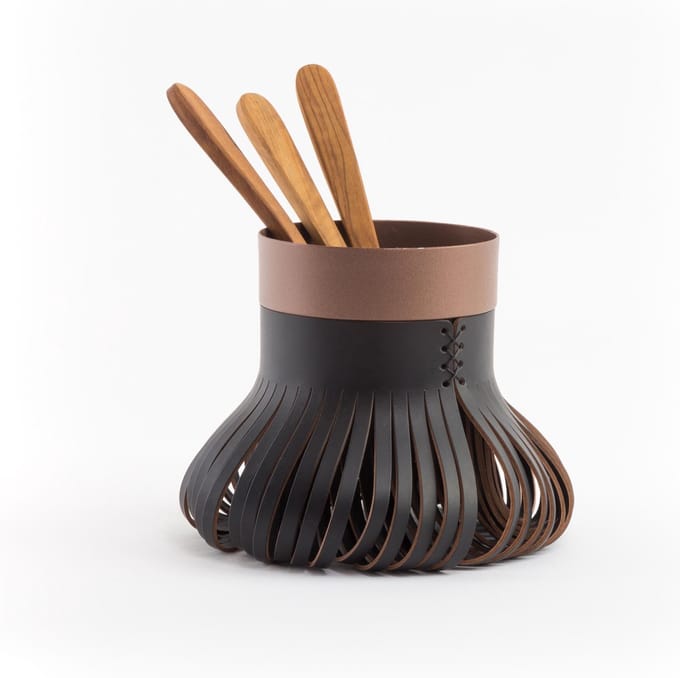 Vacavaliente - Chef Keukenhulp Organiser (by Christian Mohaded) - Gerecycled Leer - Zwart -