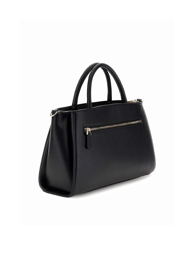 GUESS handtas schoudertas Mimina Girlfriend Satchel Black zwart