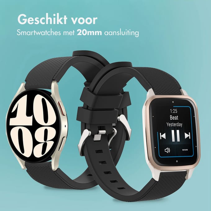 imoshion Flexibel Siliconen bandje - Universeel 20 mm aansluiting - Zwart