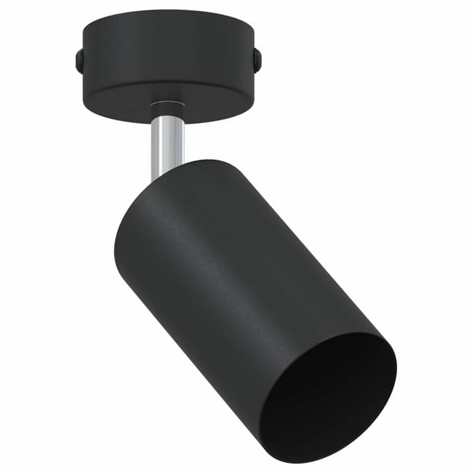 vidaXL Plafondspot met schijnwerpers Zwart 6 x 6 x 16 cm Metaal