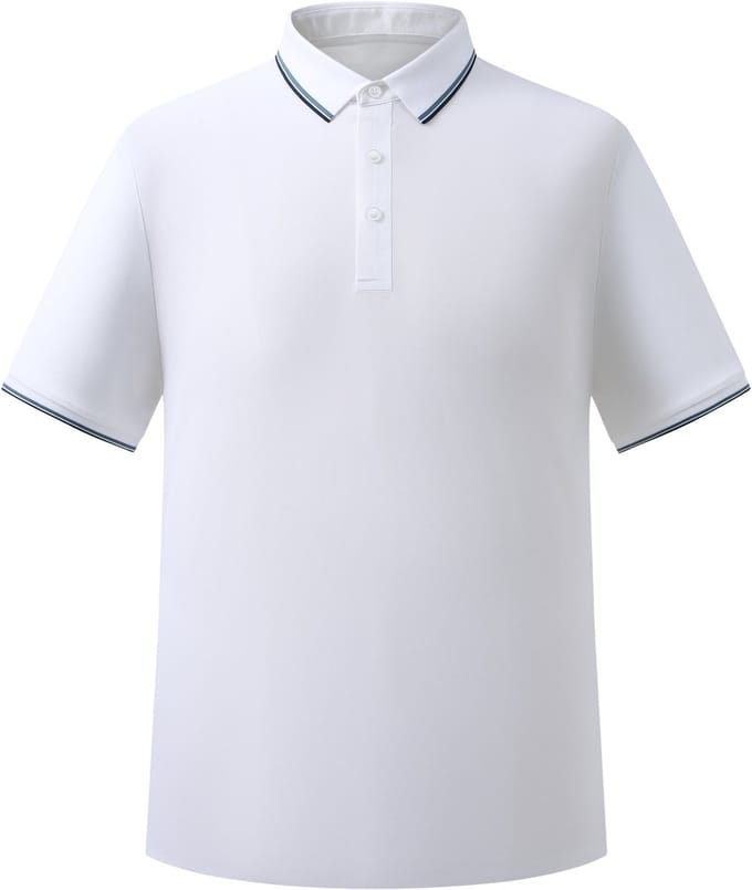 ALLTHEMEN Heren Drie Knoopsluiting Casual Polo - Elegant Retro - M