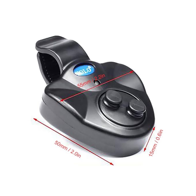 4 stuks Elektronische Visbeetmelder met Geluid LED-lampjes Indicator Visbeetmelders 4 gray
