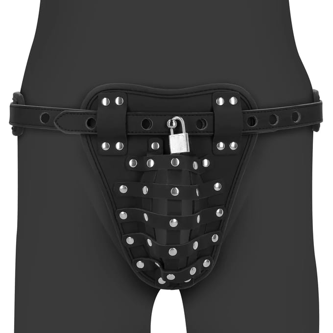 Leren Kuisheids Jock – Luxe en Veilig BDSM Accessoire