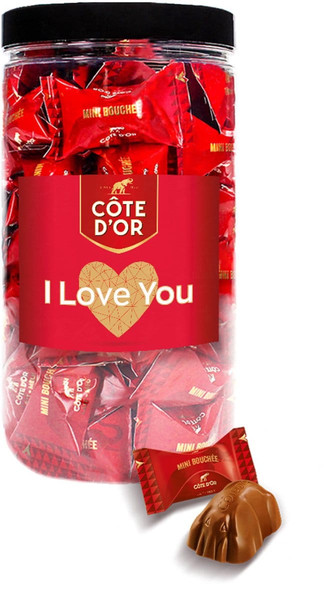 Cote d'Or Mini Bouchée chocolade "I Love You" - melkchocolade met praliné - 500g