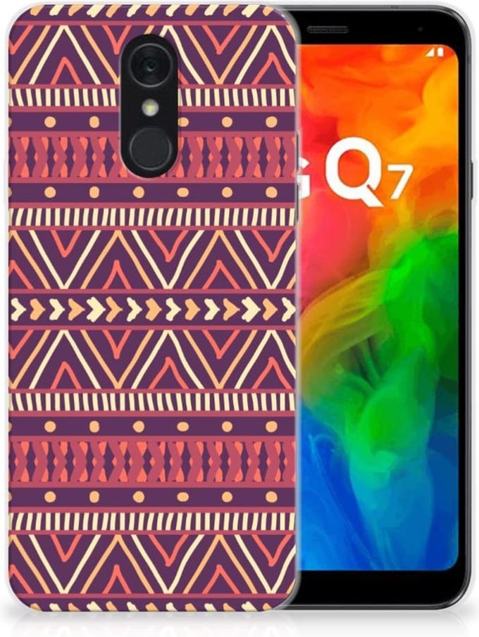 LG Q7 TPU bumper Aztec Paars
