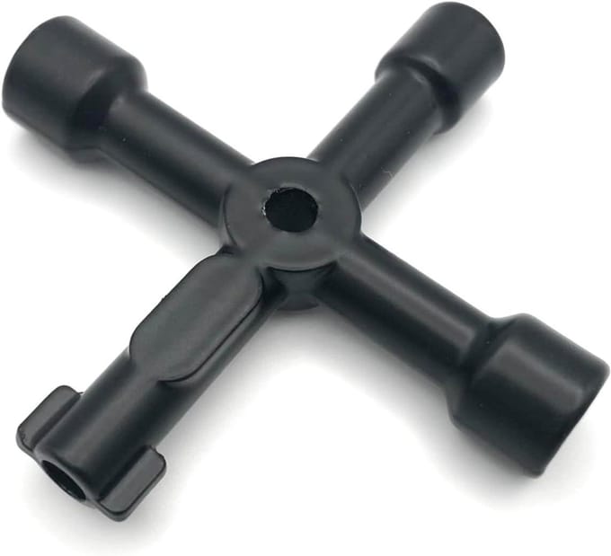 Radiatorkraan Sleutel - Meerdere Functies - Centrale Verwarming - Compact Ontwerp - 85 Gram - Zwart