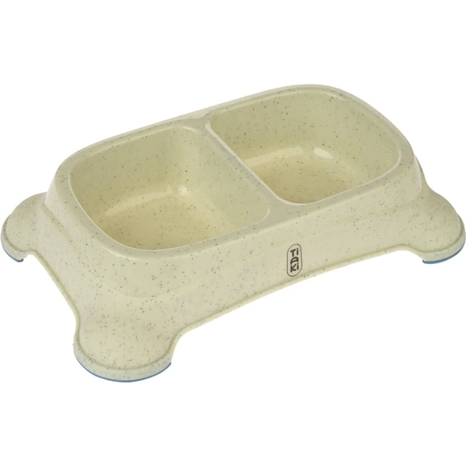 TIAKI dubbele voerbak 2x 650ml voor honden