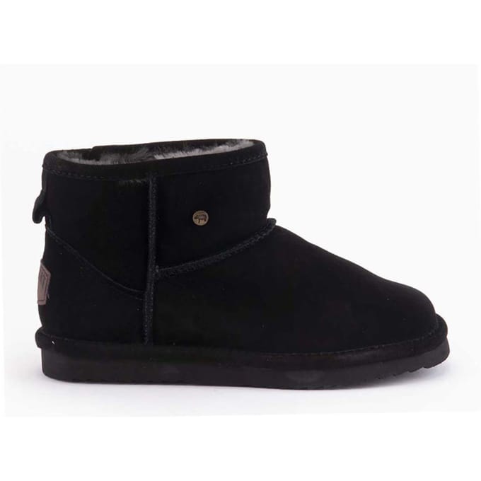 Warmbat Wallaby Suede Boot Dames Laarzen - Zwart