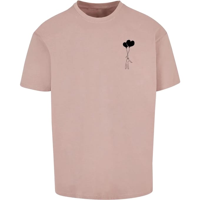 Merchcode - Love In The Air Heavy Oversize Heren Tshirt - S - Roze