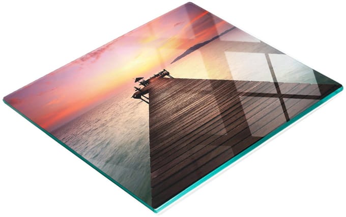 Molo Multifunctionele decoratieve keukenplank van gehard glas, 60x52 cm