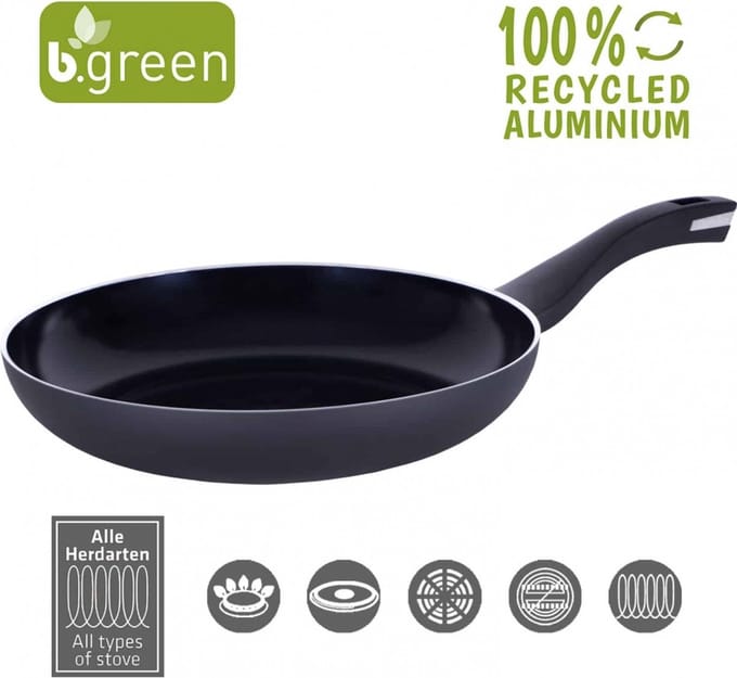 Berndes - B.Green - Koekenpan 28 cm - Gerecycled Aluminium - Zilver