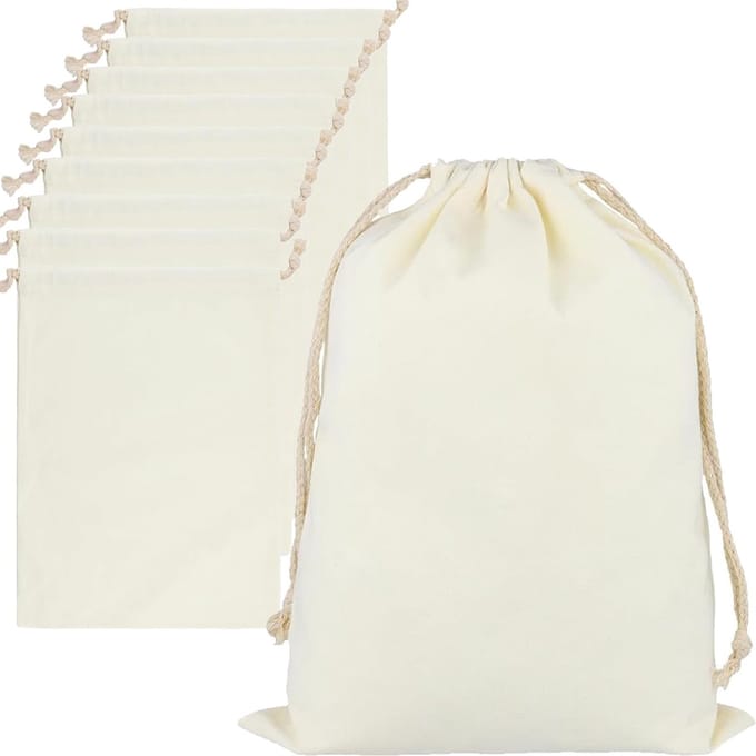 Allecto - Muslin Trekjeszakken - Herbruikbaar - 40 x 30 cm