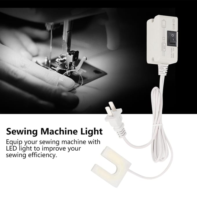 Lampe de table de travail à LED pour machine à coudre en forme de U à économie d'énergie - white