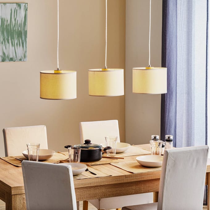 BRITOP Hanglamp Corralee, grijs, 3-lamps
