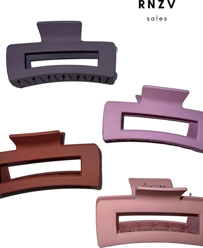 Haarklemmen - Haarklem - Mat - Vierkant - 4 Stuks - haarclip - haarklem - haarspeld