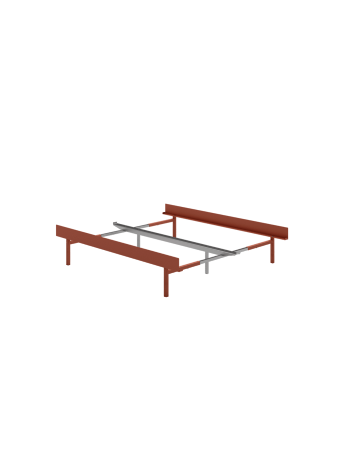 Moebe Bed 90-180 cm - terracotta - Höhe 39 cm